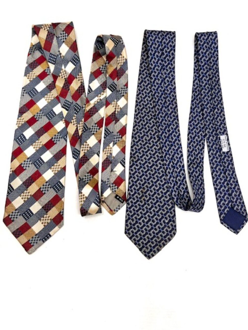 Set: 2Classic Neck-Ties SilkHERMES Paris & Brighton House +1 Burberry Handker(70 - Picture 16 of 16